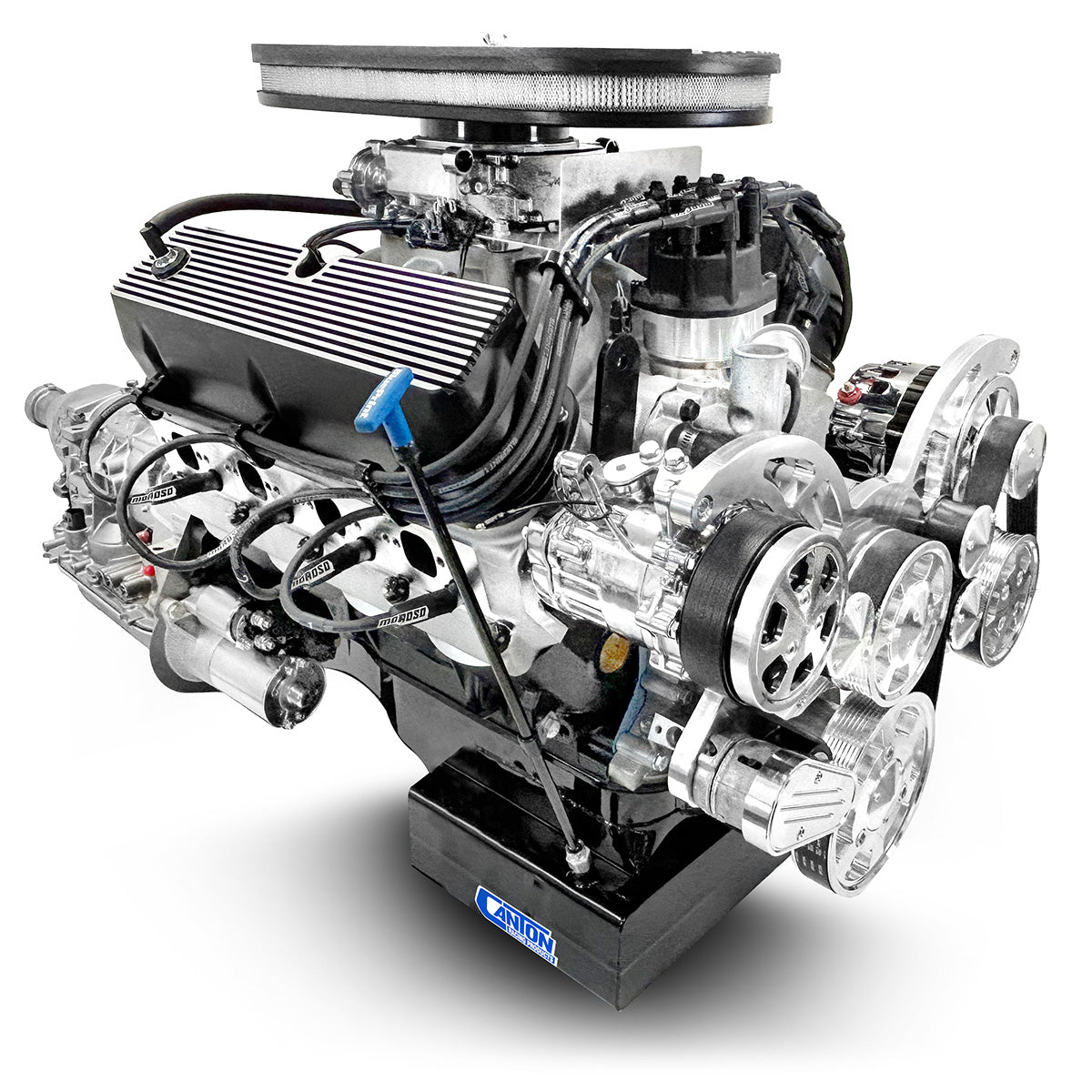 Ford Small Block Compatible 427 c.i. Engine and TKX Manual Transmission - 541 Horsepower - Cobra Edition Builder Series - Polished Pulley Kit - Fuel Injected