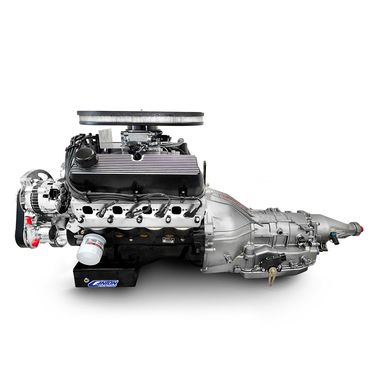Ford Small Block Compatible 427 c.i. Engine and 4R70W Automatic Transmission - 541 Horsepower - Cobra Edition Builder Series - Polished Pulley Kit - Carbureted
