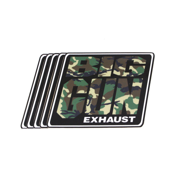 Gear - Camo Big Gun Exhaust Logo Decal - 5 Pack (4.25" x 4.25")