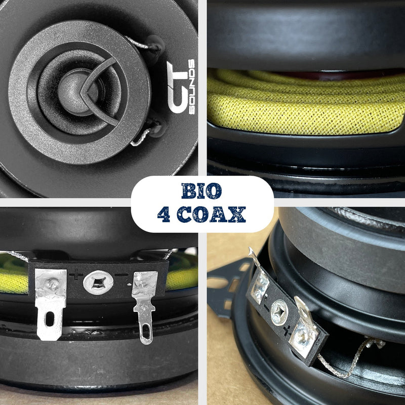 BIO-4-COX // 80 Watts RMS 4" Coaxial Car Speakers, Pair CT Sounds