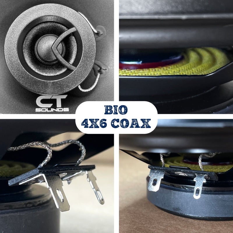 BIO-4X6-COX // 80 Watts RMS 4x6" Coaxial Car Speakers, Pair CT Sounds