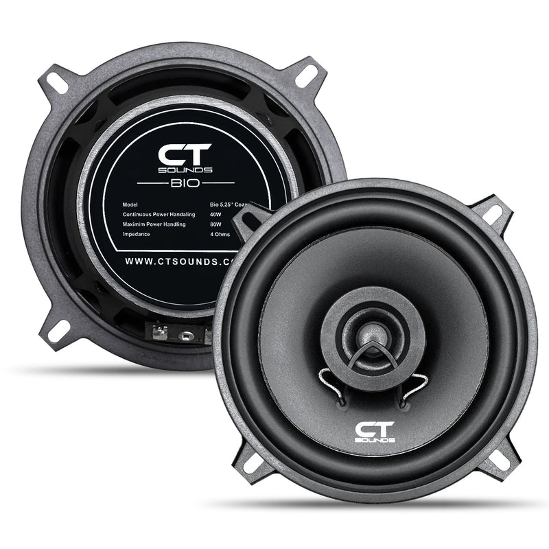 BIO-5-25-COX // 80 Watts RMS 5.25" Coaxial Car Speakers, Pair CT Sounds