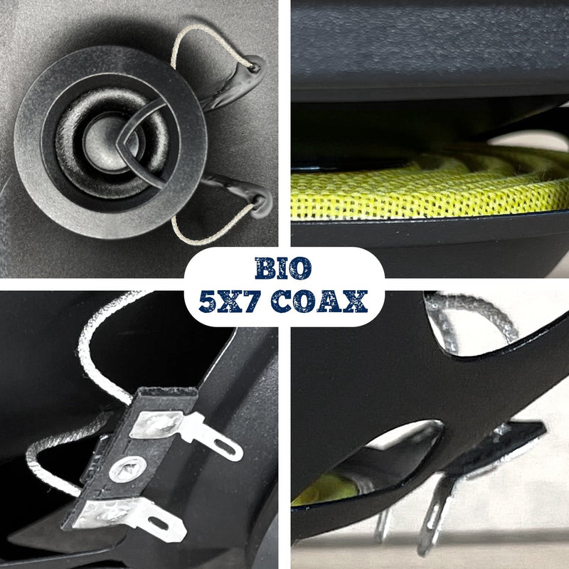 BIO-5X7-COX // 80 Watts RMS 5x7" Coaxial Car Speakers, Pair CT Sounds