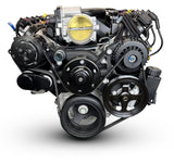 GM LS Compatible 376 c.i. Engine and T56 Manual Transmission - 530 Horsepower - Standard Edition Builder Series - Black Pulley Kit - Holley Terminator X EFI System