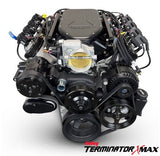 GM LS Compatible 376 c.i. Engine and TKX Manual Transmission - 510 Horsepower - Standard Edition Builder Series - Black Pulley Kit - Holley Terminator X EFI System