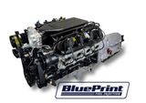 GM LS Compatible 376 c.i. Engine and ZF-8 Speed Automatic Transmission - 510 Horsepower - Standard Edition Builder Series - BluePrint Engines Calibrated ECU - Black Pulley Kit