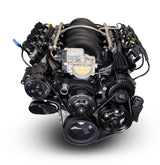 GM LS Compatible 427 c.i. Engine and 4L65/70E Automatic Transmission - 605 Horsepower - Standard Edition Builder Series - Black Pulley Kit - Holley Terminator X EFI System