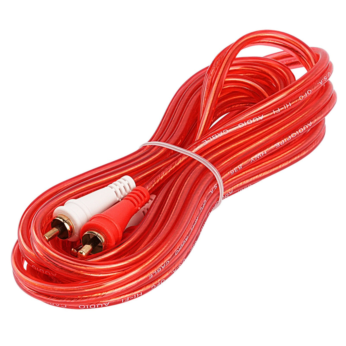 10FT Oxygen Free RCA Audio Cable (BMV-G-10), 10-Pack (10 Individual Cables) Audiopipe