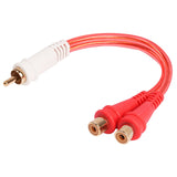 Male to 2 Female Oxygen Free RCA Audio Splitter (BMV-G-YM-2F), 10-Pack (10 Individual Cables) Audiopipe