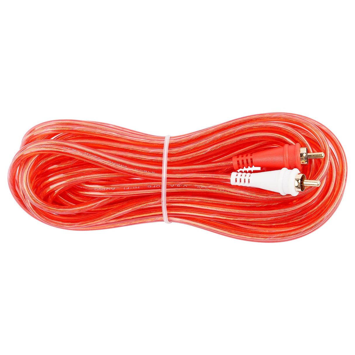 15FT Oxygen Free RCA Audio Cable With Right Angle (BMV-GRA-15), 10-Pack (10 Individual Cables) Audiopipe