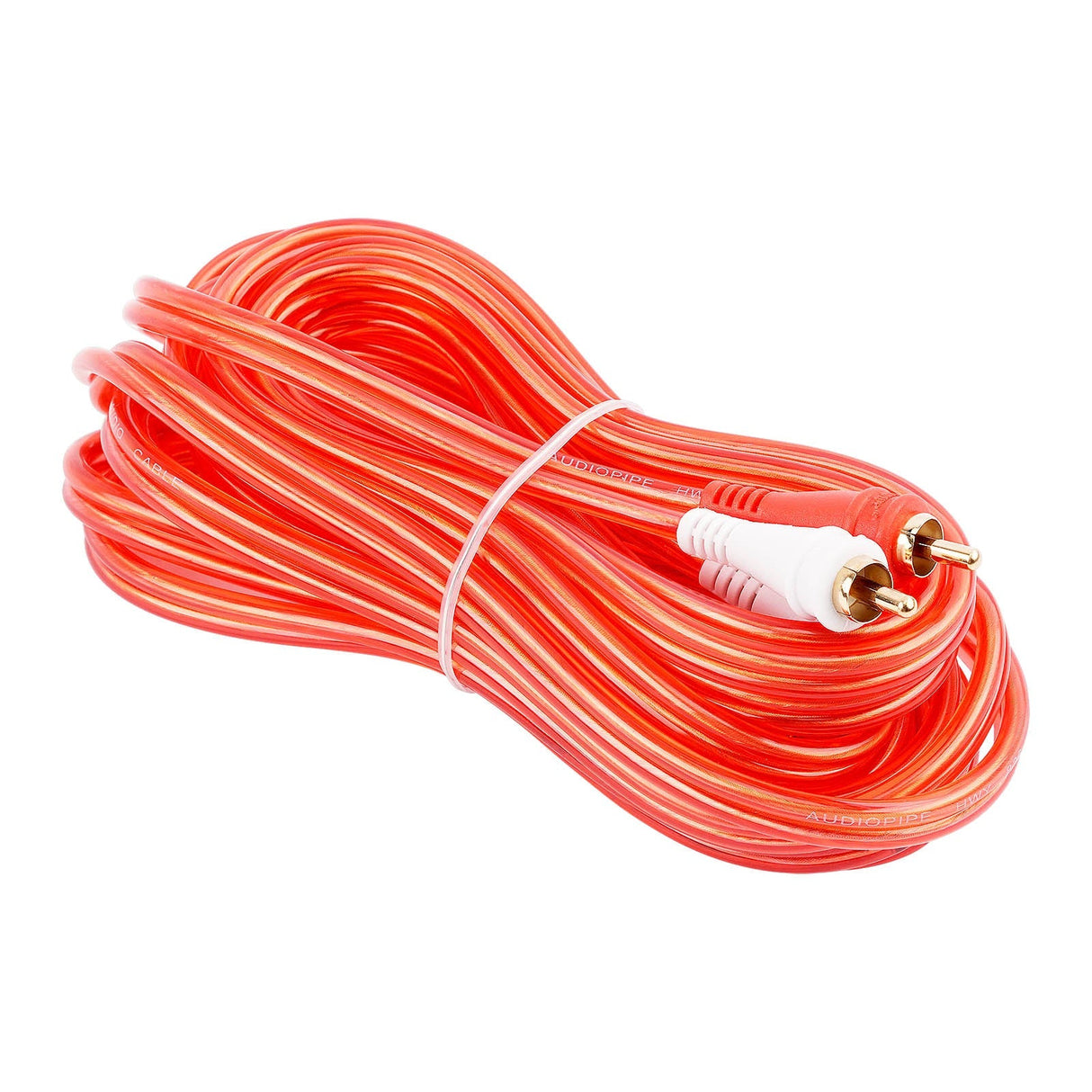 17FT Oxygen Free RCA Audio Cable With Right Angle (BMV-GRA-17), 10-Pack (10 Individual Cables) Audiopipe