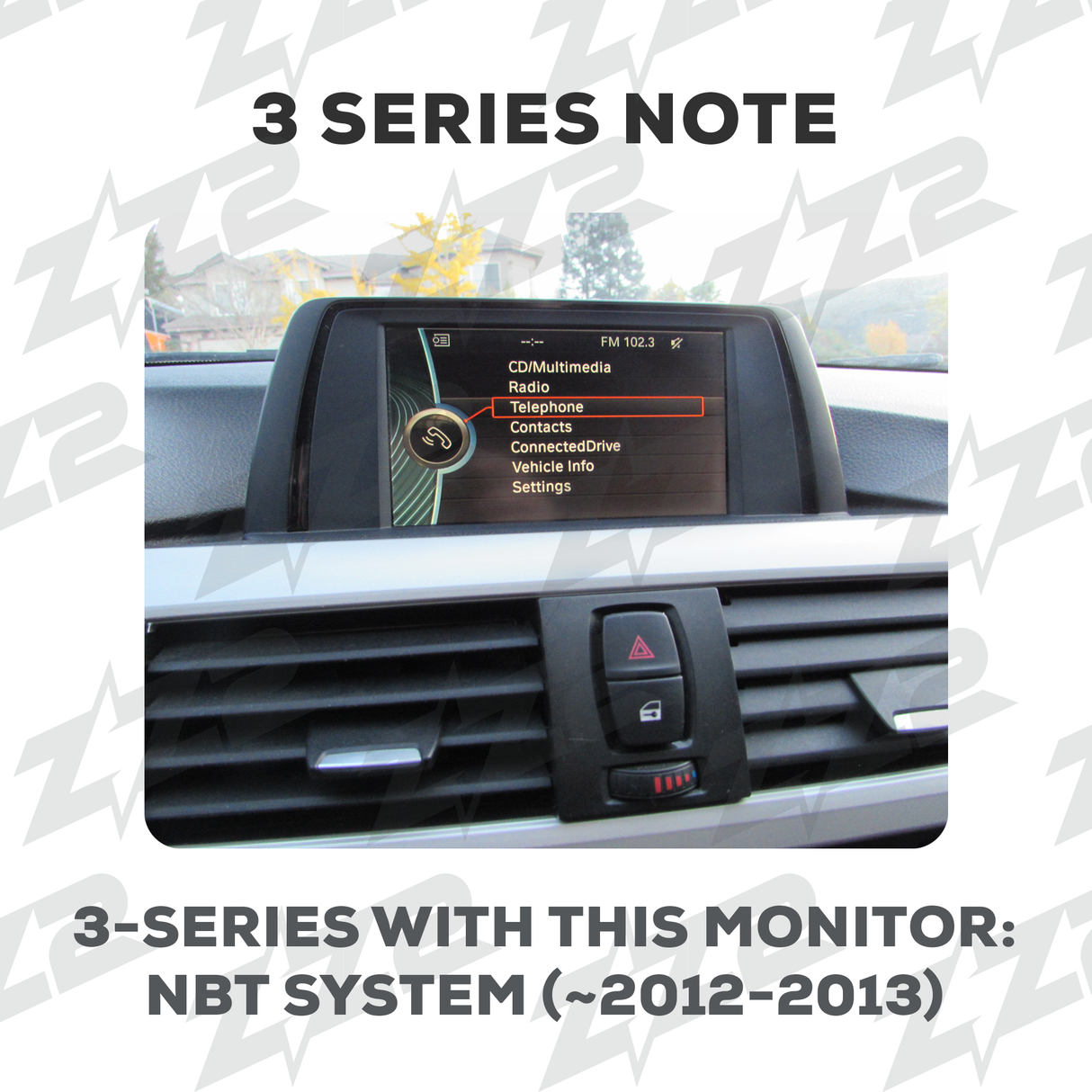 8.8" DIZZPLAY for BMW 3/5 (E90/E91/E92/E93/E60/E61) 2009-2012 equipped with the CIC* system - UHD ZZ2