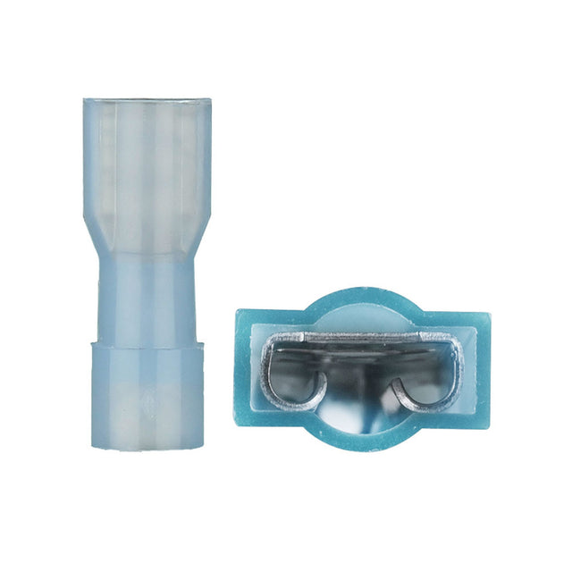 Install Bay BNFD250F Blue Nylon Female Quick Disconnect 16-14 Gauge .250 Metra
