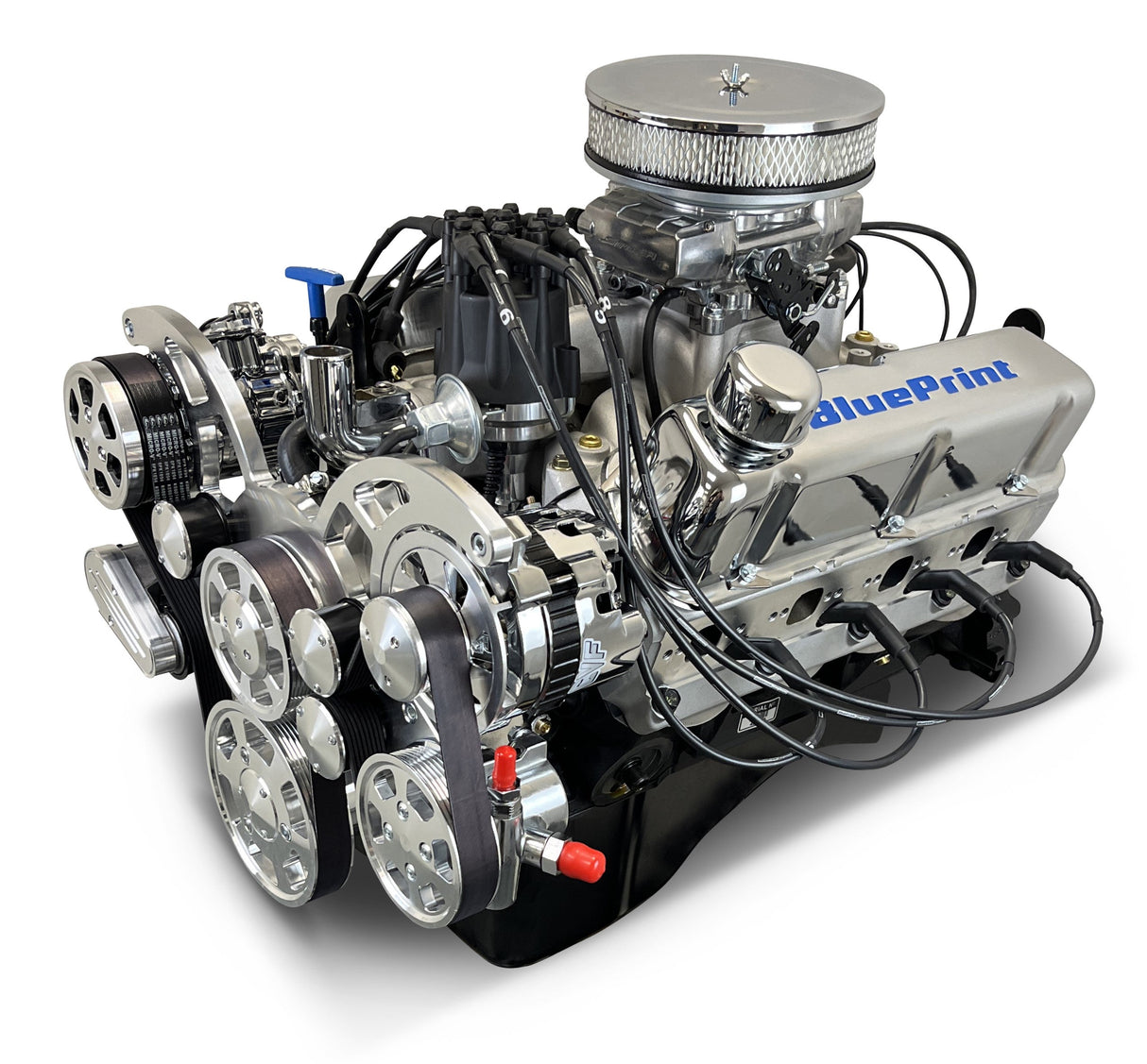 Ford Small Block Compatible 302 c.i. Engine - 361 Horsepower - Deluxe Dressed - Polished Pulley Kit - Fuel Injected