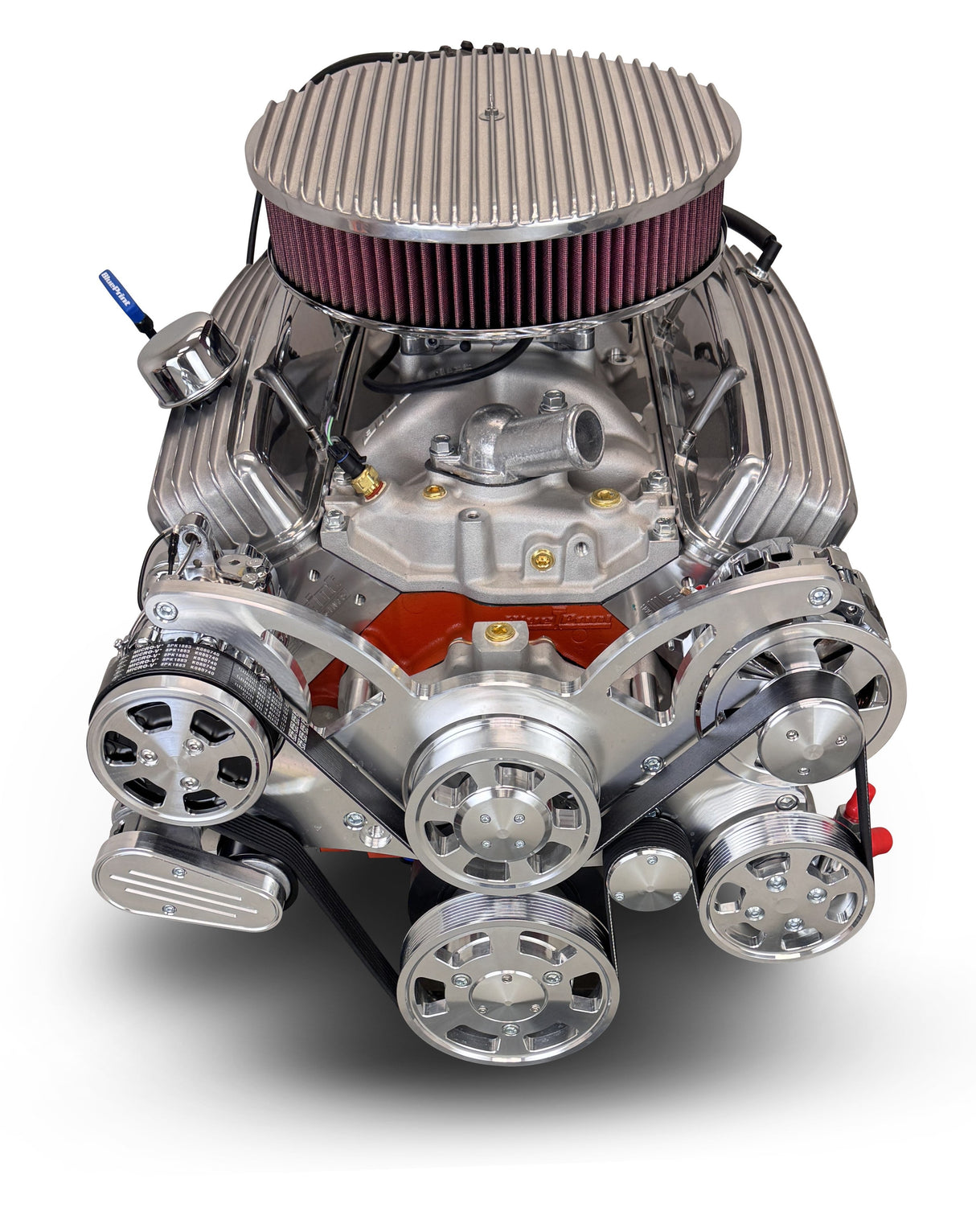 GM Small Block Compatible 327 c.i. Engine - 350 Horsepower - Deluxe Dressed - Polished Pulley Kit - Fuel Injected