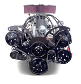 Ford Small Block Compatible 347 c.i. Engine - 415 Horsepower - Deluxe Dressed - Black Pulley Kit - Rear Sump - Carbureted