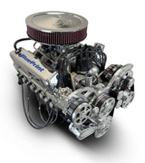 Ford Small Block Compatible 347 c.i. Engine - 415 Horsepower - Deluxe Dressed - Polished Pulley Kit - Rear Sump - Carbureted