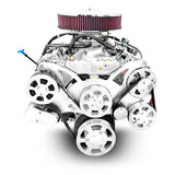 GM Small Block Compatible 400 c.i. Engine - 500 Horsepower - Deluxe Dressed - Polished Pulley Kit - Multi-Port Fuel Injected