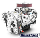 GM Small Block Compatible 383 c.i. Engine - 436 Horsepower - Deluxe Dressed - Polished Pulley Kit - BluePrint Engines Calibrated ECU