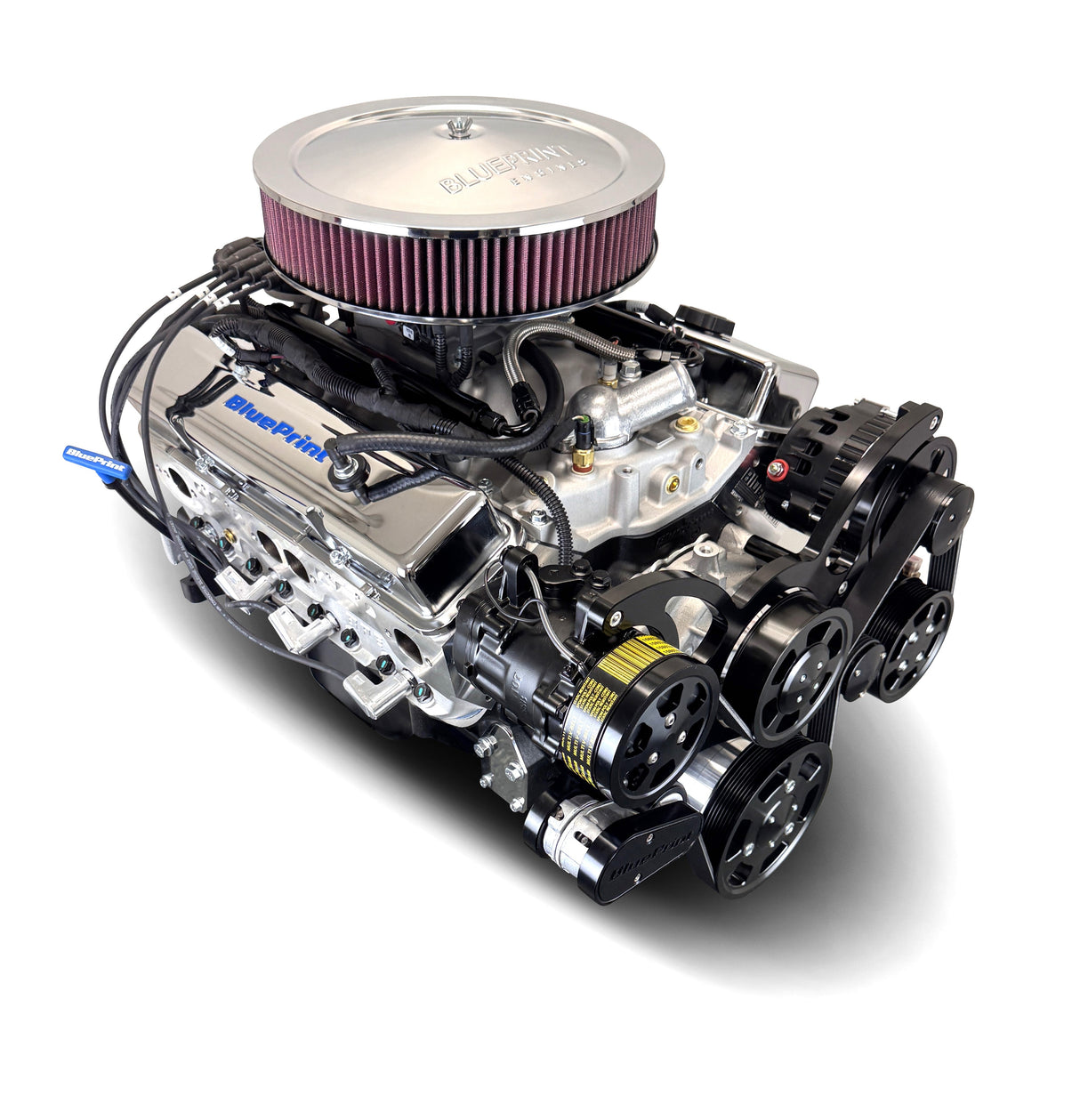 GM Small Block Compatible 400 c.i. Engine - 500 Horsepower - Deluxe Dressed - Black Pulley Kit - Multi-Port Fuel Injected