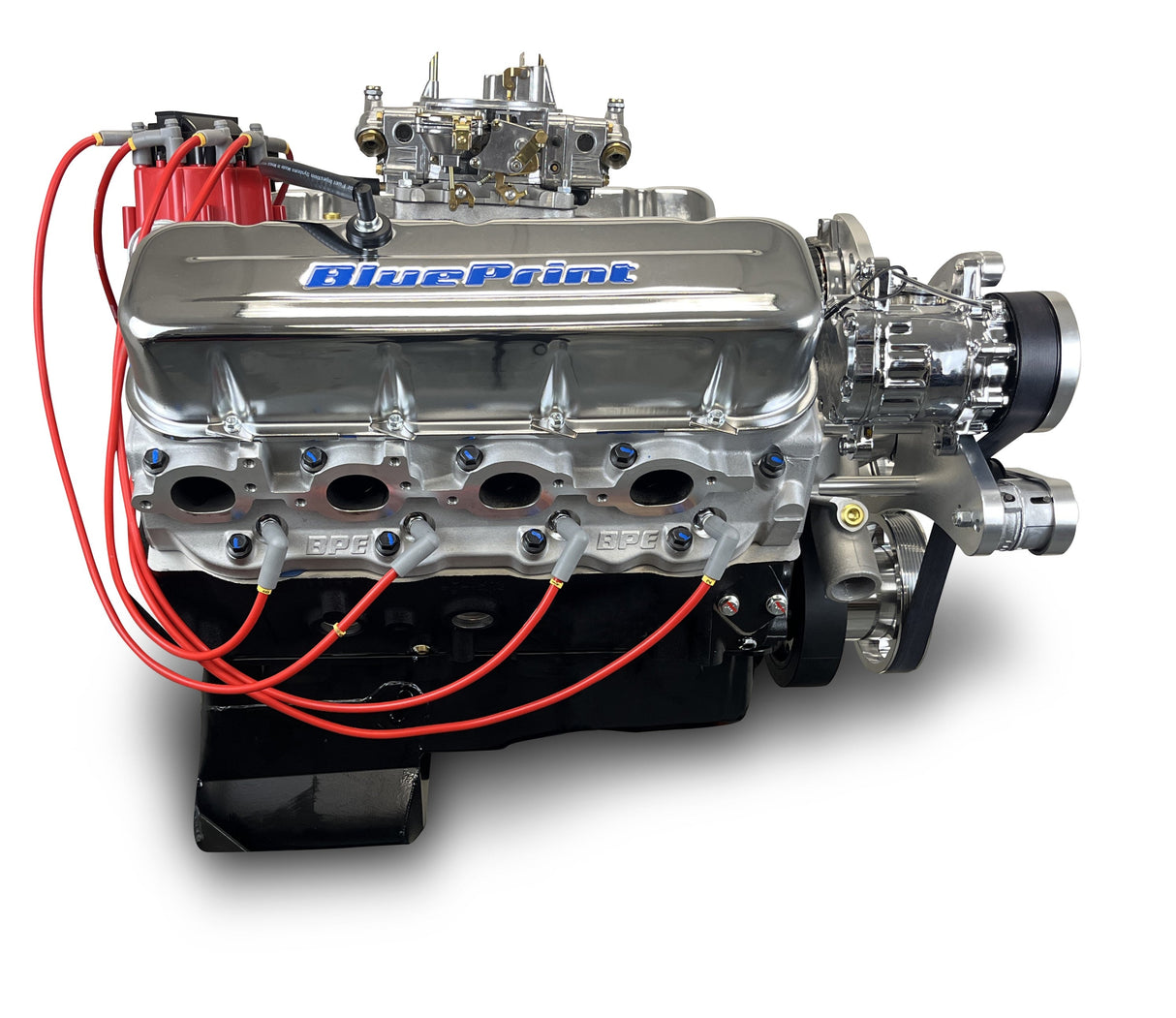 GM Big Block Compatible 454 c.i. Engine - 460 Horsepower - Deluxe Dressed - Polished Pulley Kit - Carbureted