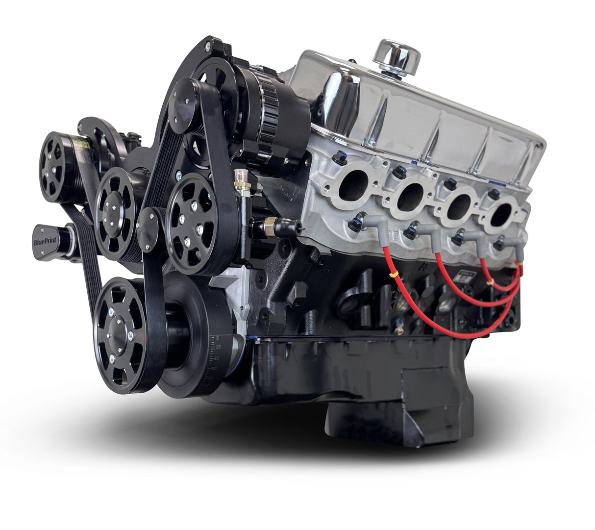 GM Big Block Compatible 454 c.i. Engine - 460 Horsepower - Deluxe Dressed - Black Pulley Kit - Fuel Injected