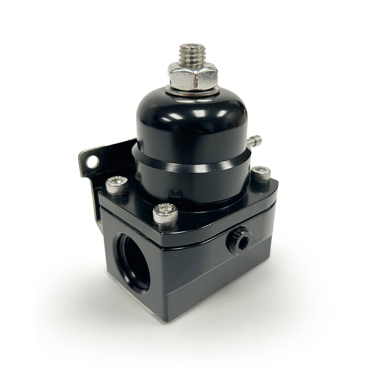 EFI Billet Aluminum Fuel Pressure Bypass Regulator - 40-75 PSI and -10AN ORB - Black