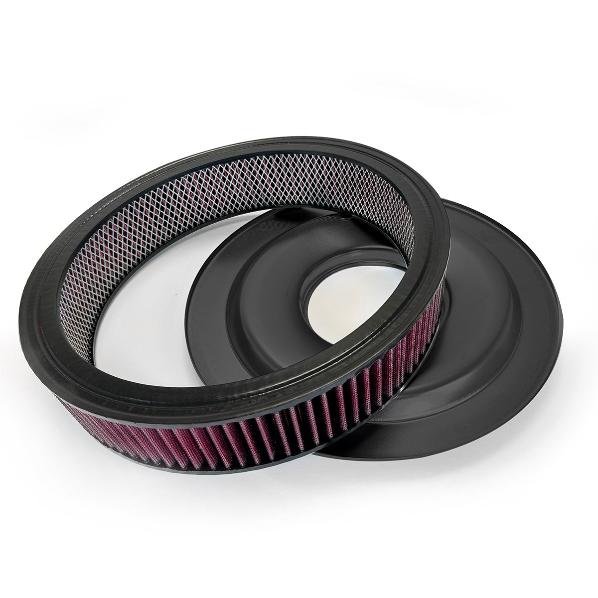Air Cleaner with Flat Base - 14" Black