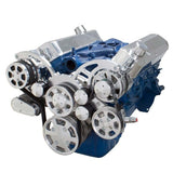 Ford 302 c.i. and 351 Windsor SB Compatible Front Accessory Drive - Full Serpentine with Alternator | AC | Power Steering | Water Pump | Brackets and Bolts