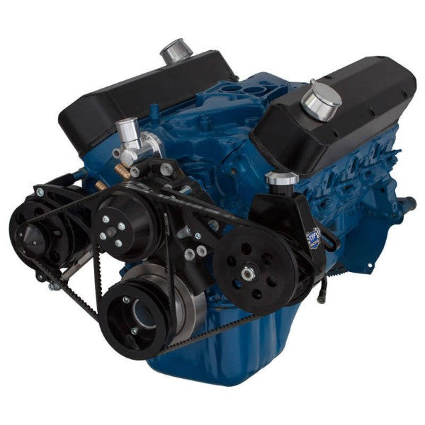 Ford 302 c.i. SB Compatible Front Accessory Drive - V-Belt with Alternator | Power Steering | Water Pump | Brackets and Bolts
