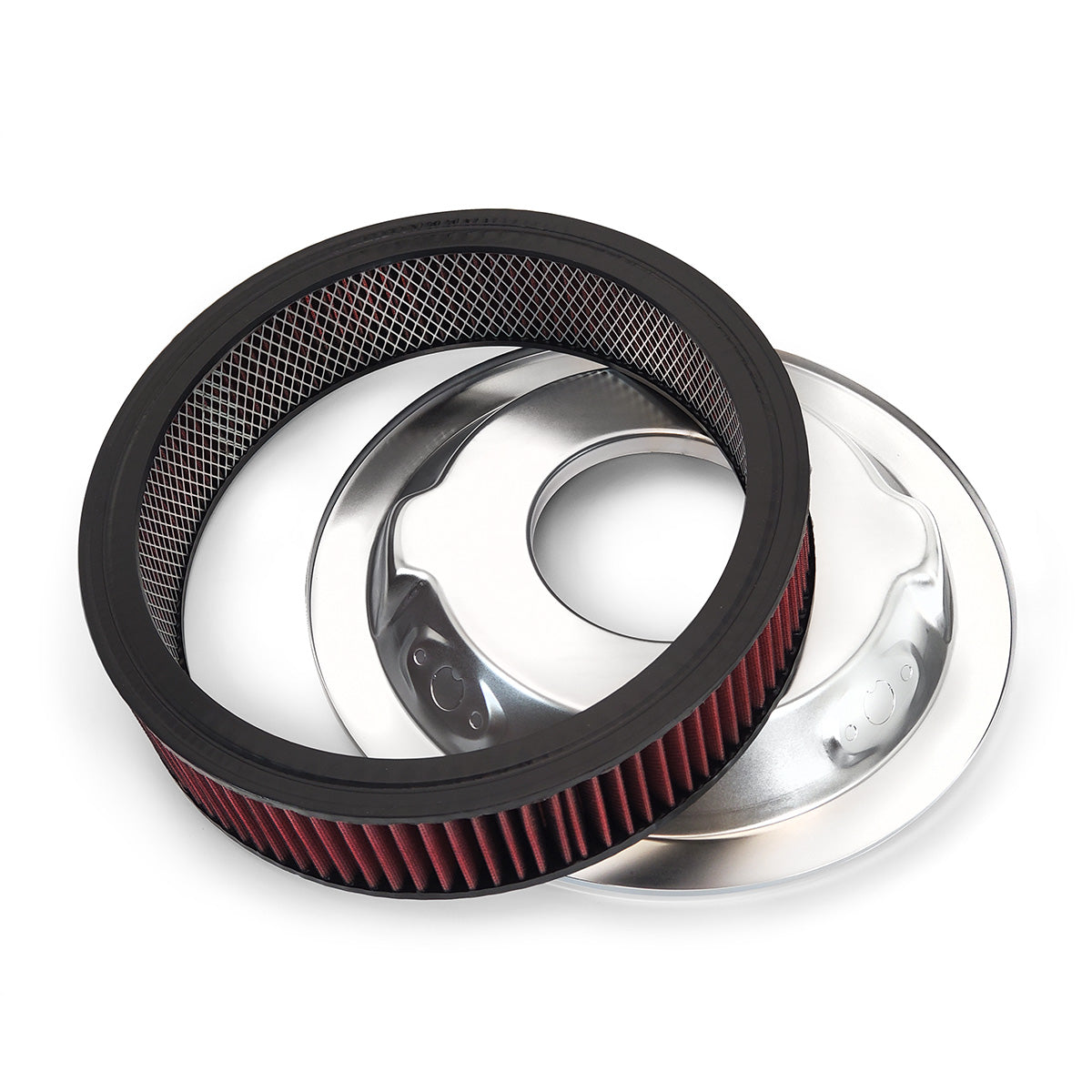 Air Cleaner with Drop Base - 14" Chrome