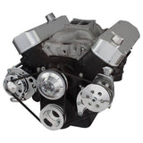 GM BB Tall Deck Compatible Front Accessory Drive - V-Belt with Alternator | Power Steering | Water Pump | Brackets and Bolts