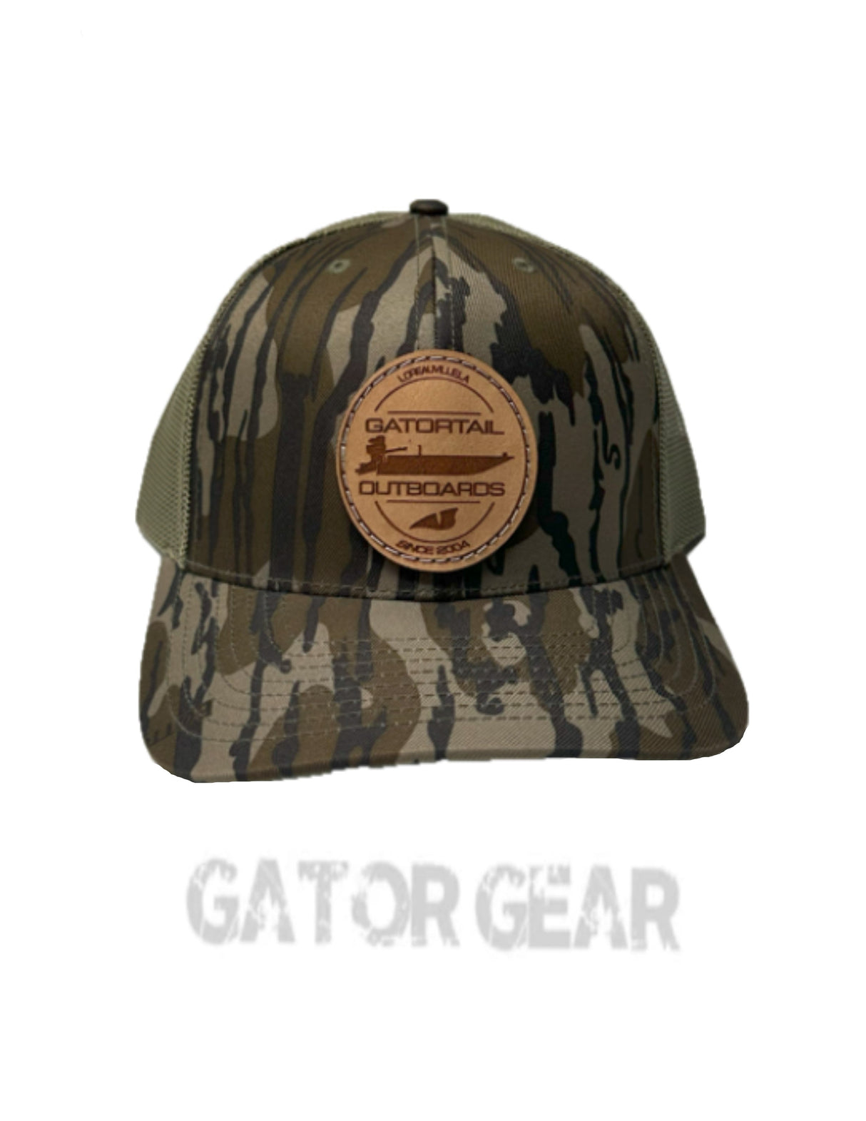 Bottomland/Loden Leather Boat Patch Gatortail