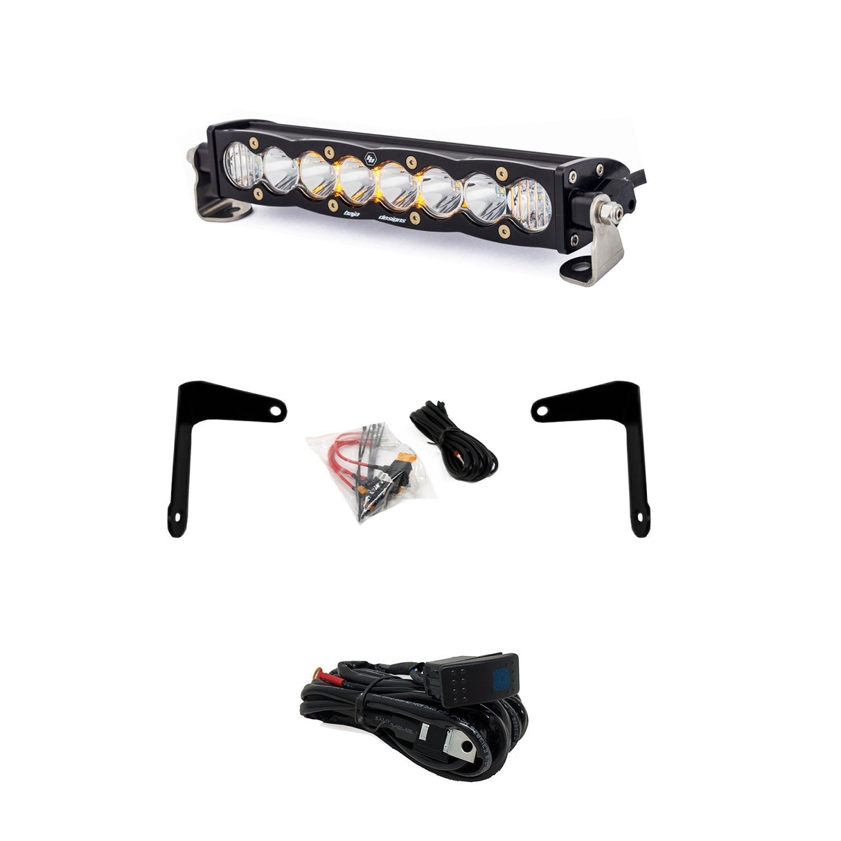 Baja Designs 2023+ Ford F250/F350 Super Duty Squadron SAE/Sport Fog Pocket Kit - Clear Baja Designs