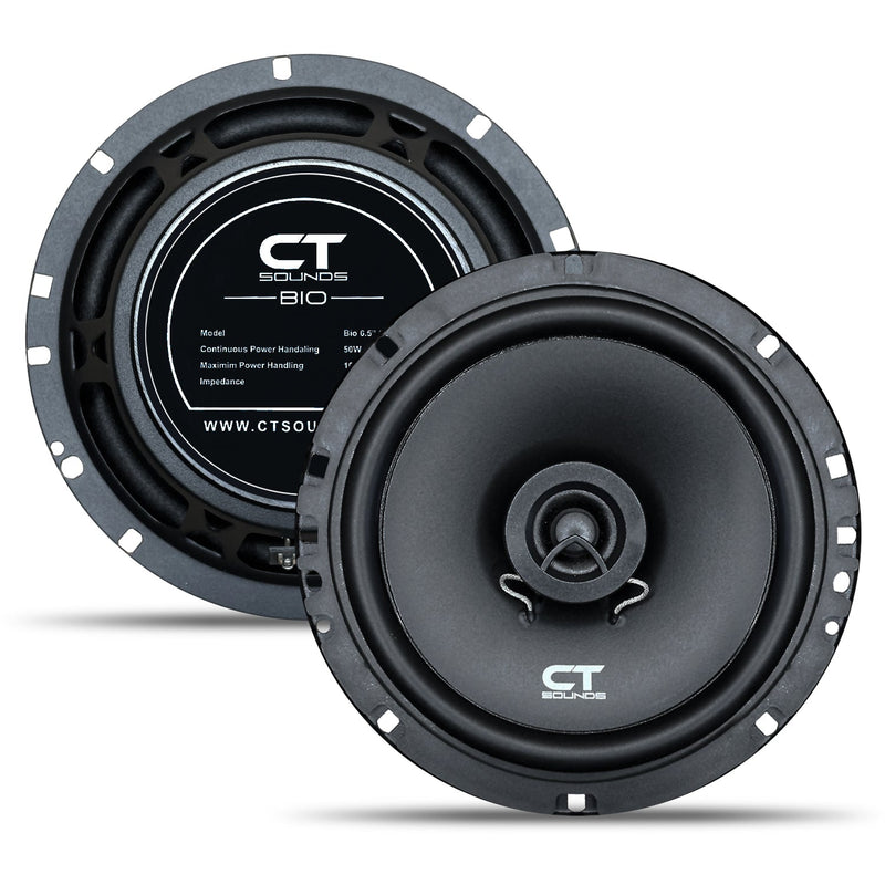 BIO-6-5-COX // 100 Watts RMS 6.5" Coaxial Car Speakers, Pair CT Sounds
