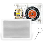 Bio In-Wall 6.5" Home Audio Speaker with Rotatable 25mm Silk Dome Tweeter (1 Speaker) CT Sounds