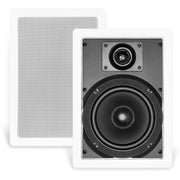 Bio In-Wall 6.5" Home Audio Speaker with Rotatable 25mm Silk Dome Tweeter (1 Speaker) CT Sounds