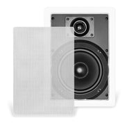 Bio In-Wall 6.5" Home Audio Speaker with Rotatable 25mm Silk Dome Tweeter (1 Speaker) CT Sounds