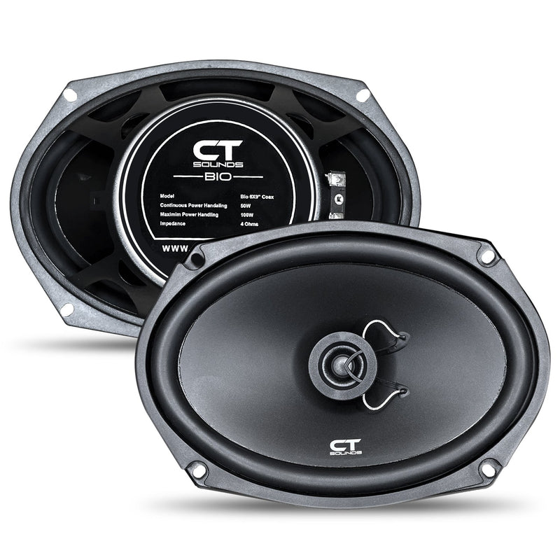 BIO-6X9-COX // 100 Watts RMS 6x9" Coaxial Car Speakers, Pair CT Sounds