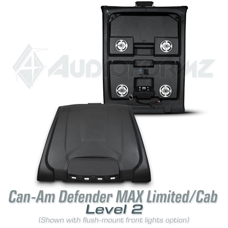 2026+ Can-Am Defender MAX HD11 Limited/Cab Stereo Tops (4-Door)