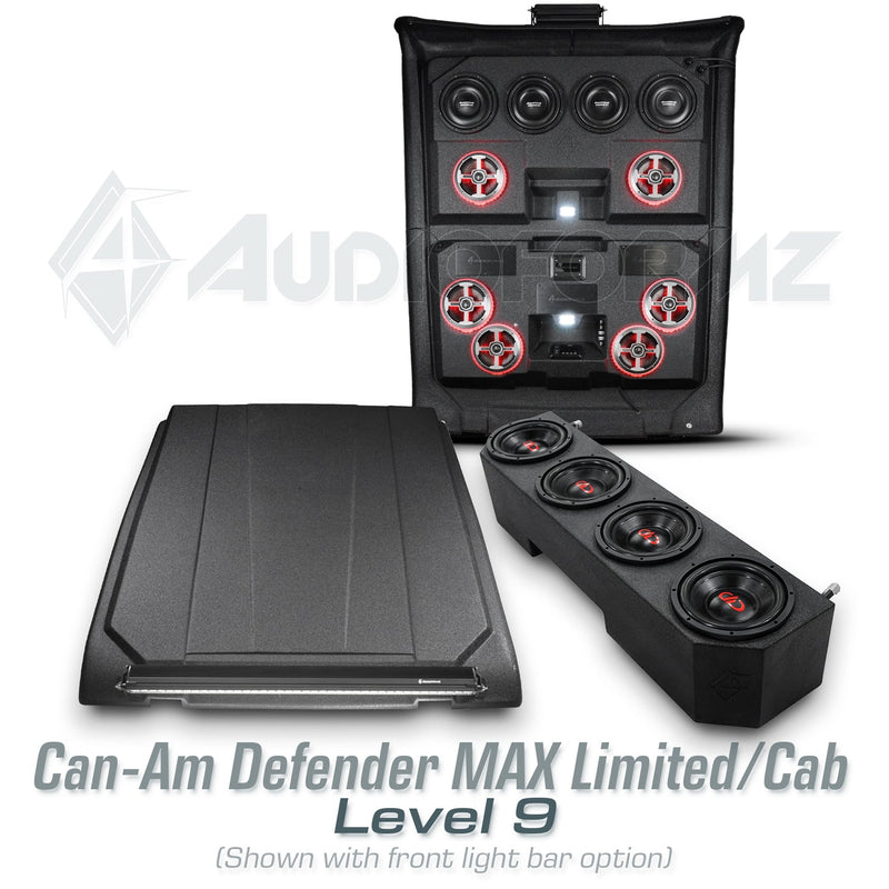 2026+ Can-Am Defender MAX HD11 Limited/Cab Stereo Tops (4-Door)