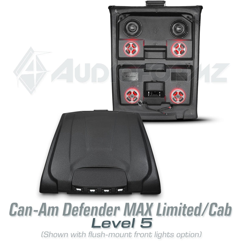2026+ Can-Am Defender MAX HD11 Limited/Cab Stereo Tops (4-Door)