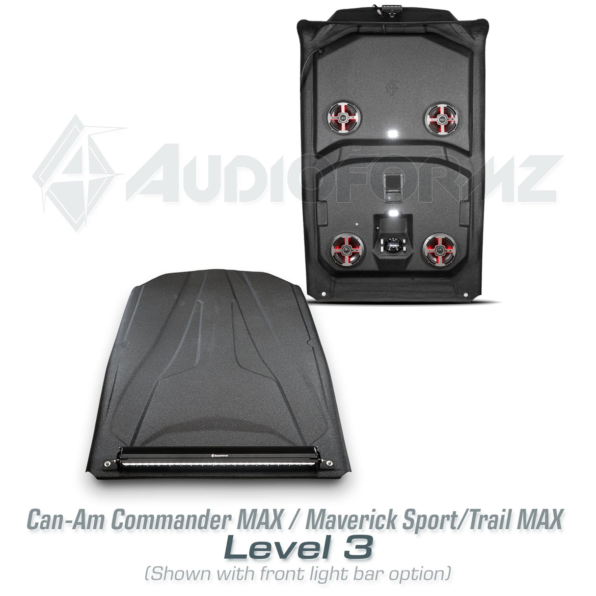 2021+ Can-Am Commander MAX / 2019+ Maverick Sport MAX Stereo Tops (4-Seat) Can-Am