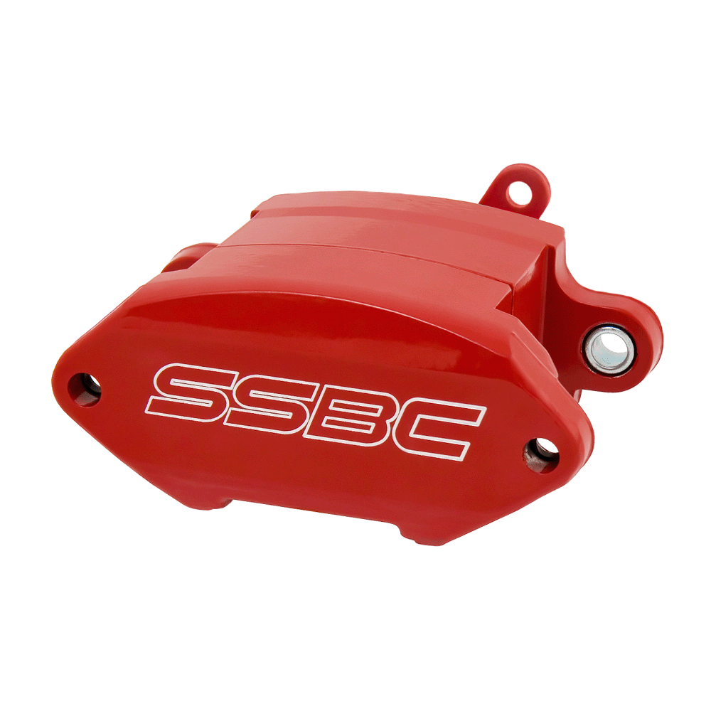CPA-22196R - SSBC-USA Caliper Assembly, Right, Rear, Aluminum, 54mm Piston, With Parking Brake, Red Powder Coat