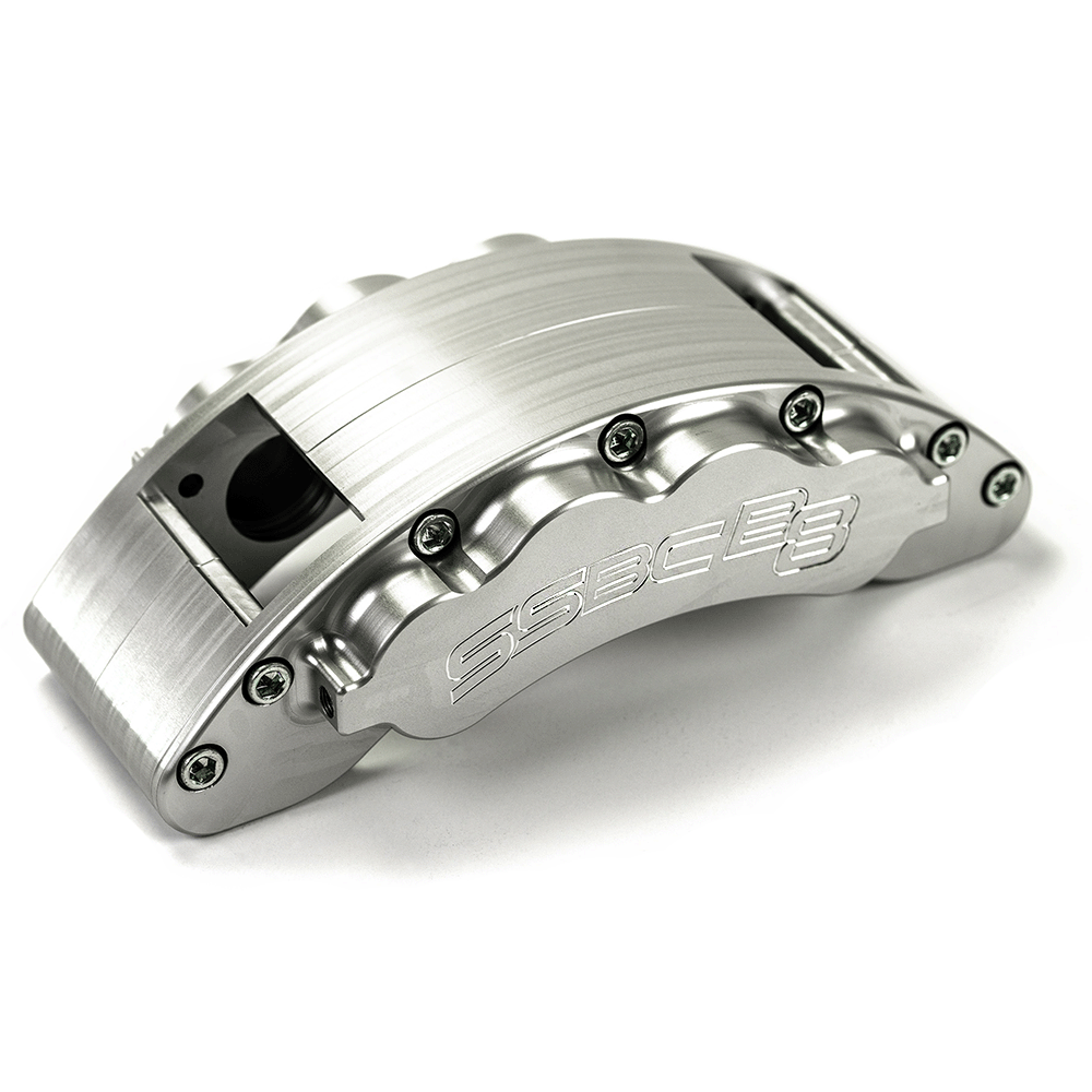 American Made B8-Barbarian 8-Piston Front Caliper Assembly W/Pads. Clear CPA-22297A
