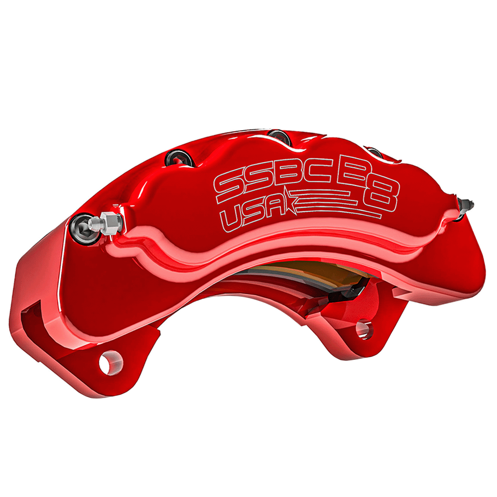 American Made B8-Brawler Direct Fit Aluminum Billet Front Caliper. Red CPA-22401R