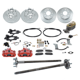 New Direct Fit 4 Wheel Drum to Disc Brake Conversion Kit W/DS Rotors (5 Lug). Red A112-93XR-DS