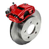 New Direct Fit 4 Wheel Drum to Disc Brake Conversion Kit W/Rotors (5 Lug). Red A112-2R