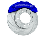 American Made B8 Beast 8-Piston Direct Fit Billet Aluminum Front Disc Brake Kit W/DS Rotors. Blue A424-20BU-DS
