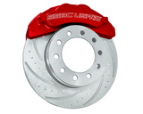 American Made B8 Beast 8-Piston Direct Fit Billet Aluminum Front Disc Brake Kit W/DS Rotors. Red A424-20R-DS